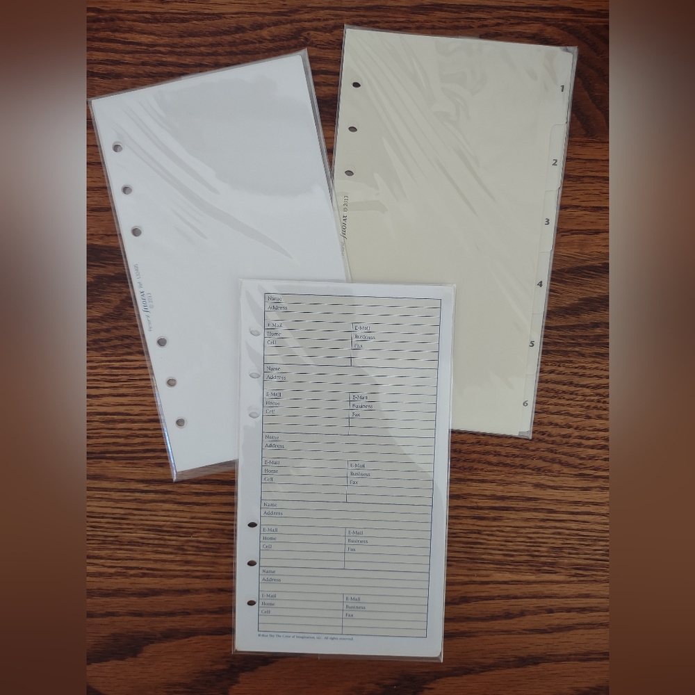 Filofax and Other A6 Planner Inserts *** Final Price***